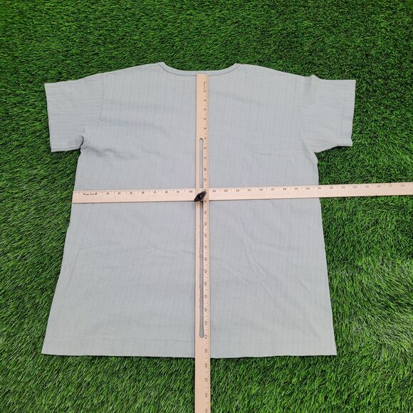 Vintage Flower Botanical Shirt Womens Large 21x25 Blue USA - Picture 3 of 11